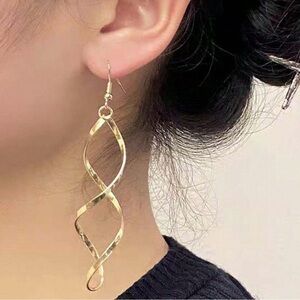 14 CARAT GOLD INFINITY DROP EARRINGS